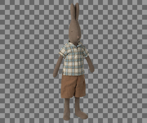 MAILEG - LAPIN TAILLE 3 - MARRON, CHEMISE ET SHORT